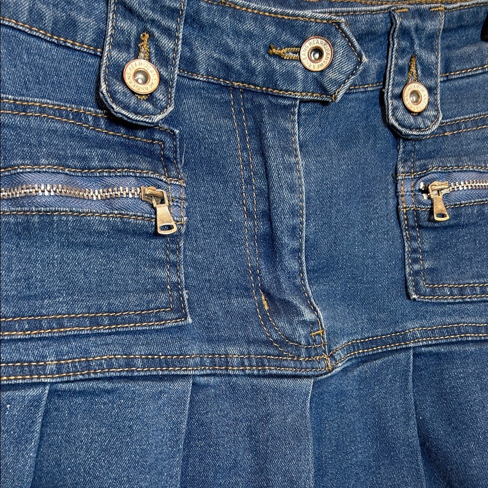 Vintage Y2K Blue Denim Mini Skirt - Picture 2 of 3